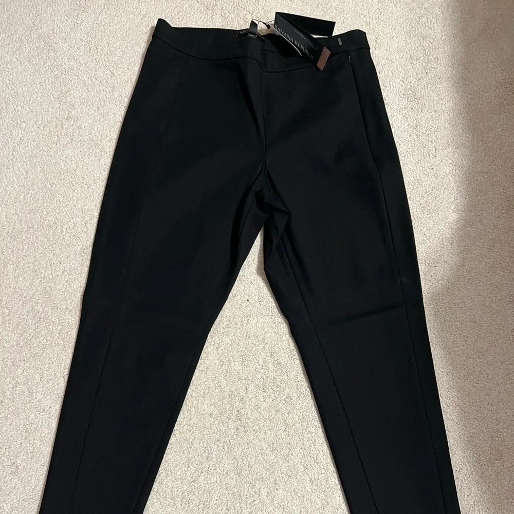NWT Banana Republic Devon Curvy Skinny Black Pant 10 Petite - Picture 1 of 10
